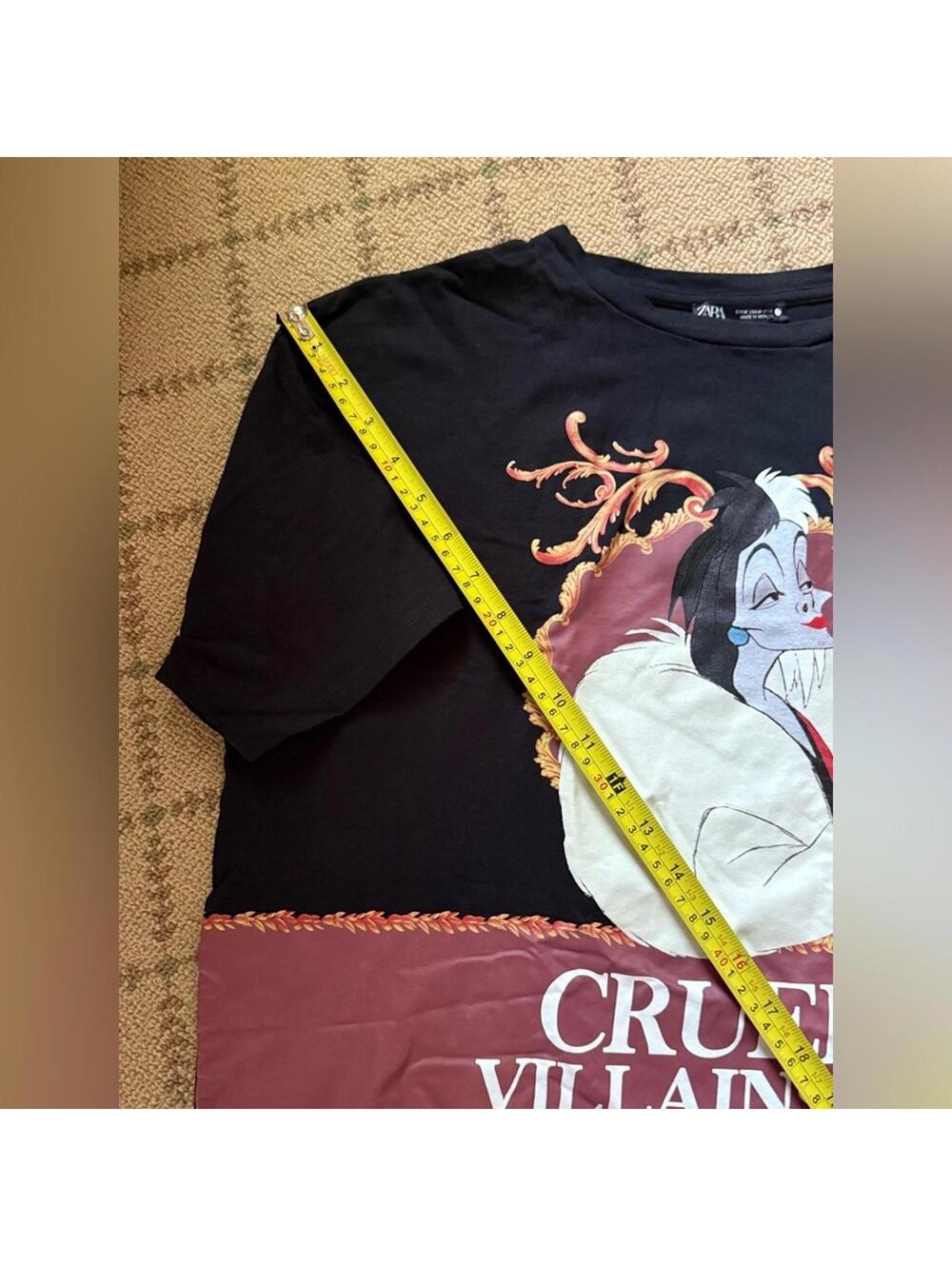 Zara x Disney Villians Cruella Villians Club short sleeve T-shirt  M - Picture 5 of 10